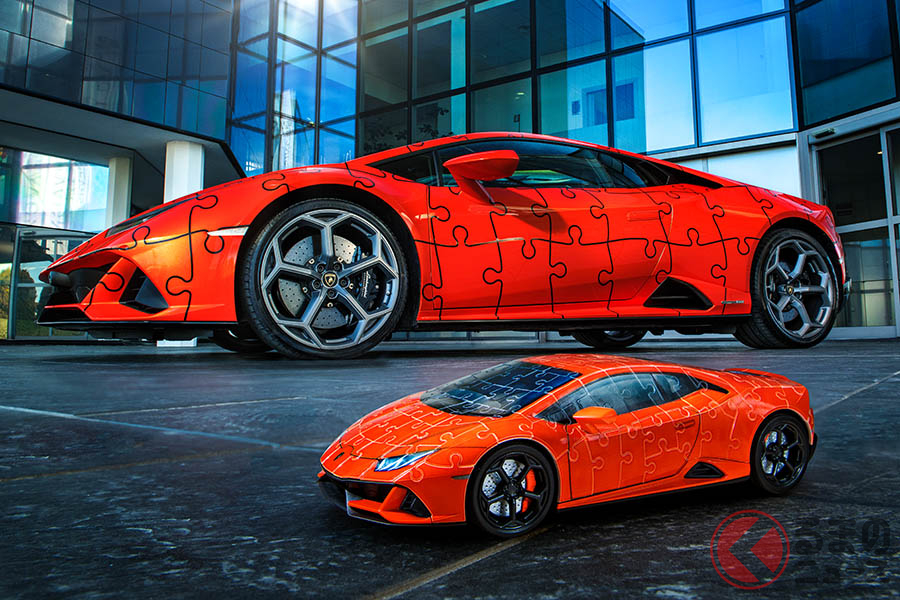 立体ジグソーパズルで1/18スケールでウラカンEVOを再現