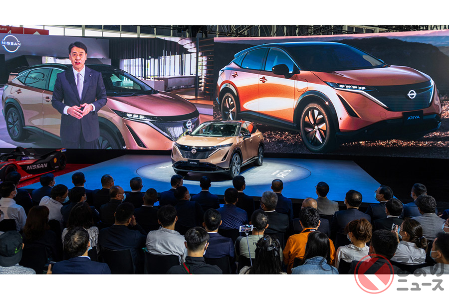 日産は北京モーターショー2020に新型電気自動車「アリア」を出展した