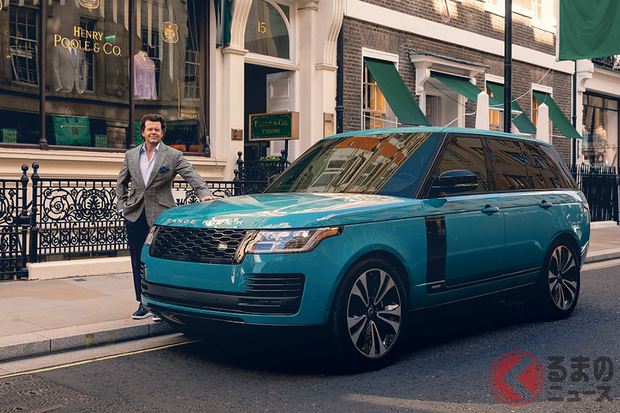 1970台限定の「レンジローバー・フィフティ」。ボディカラーはトスカーナブルー