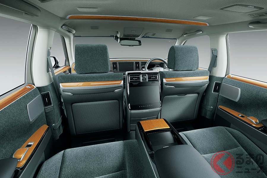 トヨタ「センチュリー」の室内。ウールファブリック仕様の「瑞響」