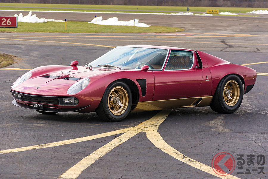 ランボルギーニ「ミウラSVJ」は、2015年に189万7500ドル(約2億2580万2500円)で落札されたが、現在だとさらに高値であることも考えられる(C)2015 Courtesy of RM Sotheby's