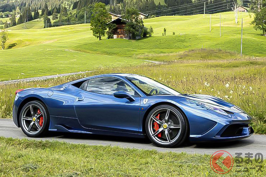 実走行が200kmにも満たない「458スペチアーレ」。新車価格の1.3倍から1.7倍のエスティメートが付けられた(C)Bonhams 2001-2020