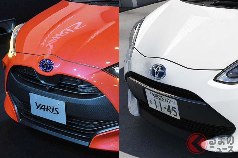 新型 ヤリス と アクア はデザインそっくり トヨタのコンパクトカー同士の競争激化 くるまのニュース