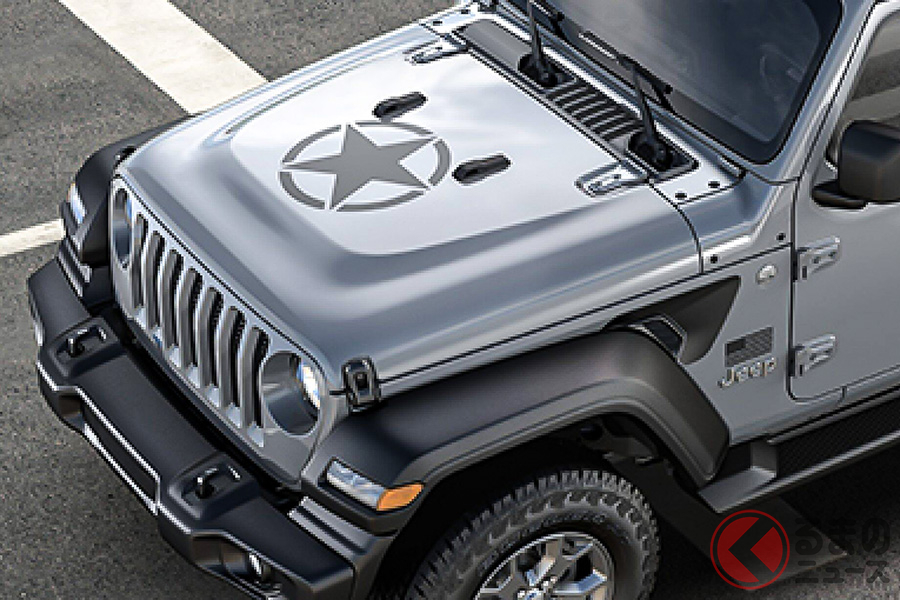 米軍を連想させる星型デカールがボンネットに採用された「ラングラー・アンリミテッド・フリーダム・エディション」