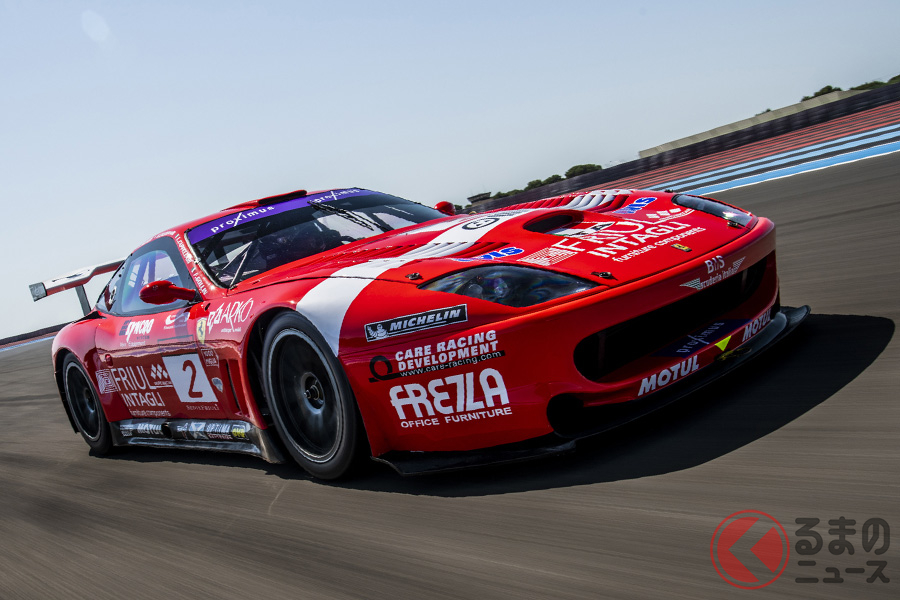 49レースに出場して、14回の優勝を果たしているフェラーリ「550 GT1 プロドライブ」(C)2020 Courtesy of RM Sotheby's