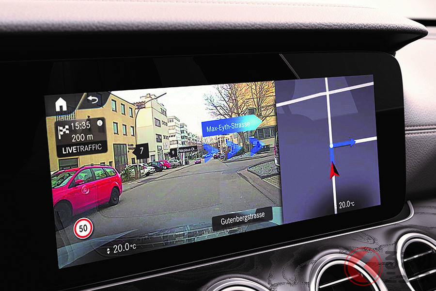 メルセデス・ベンツ改良新型「Eクラス クーペ/カブリオレ」に搭載されるARナビ