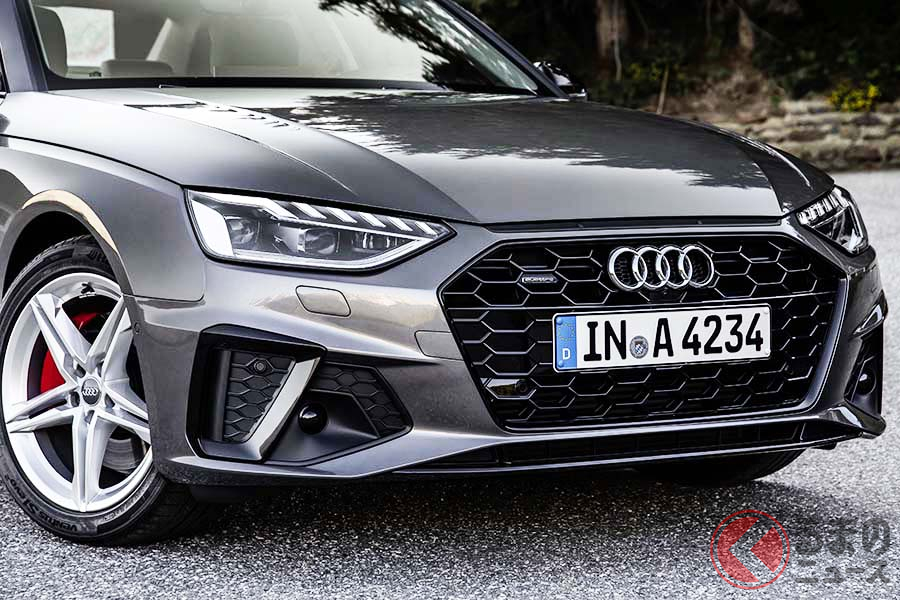 アウディ改良新型「A4」のフロントフェイス