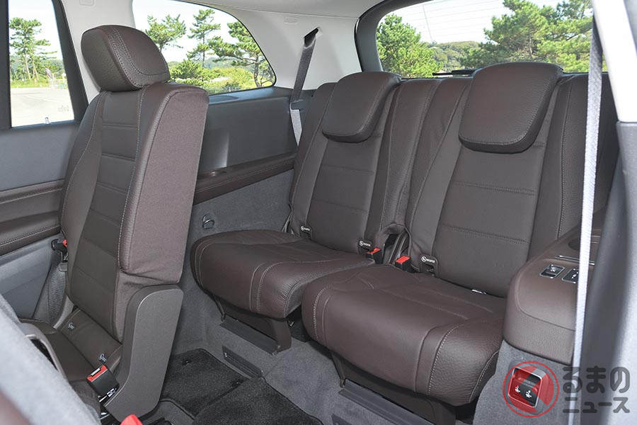 メルセデス・ベンツ「GLS 400d 4マティック」のサードシート。身長194cmの人でも座ることが可能