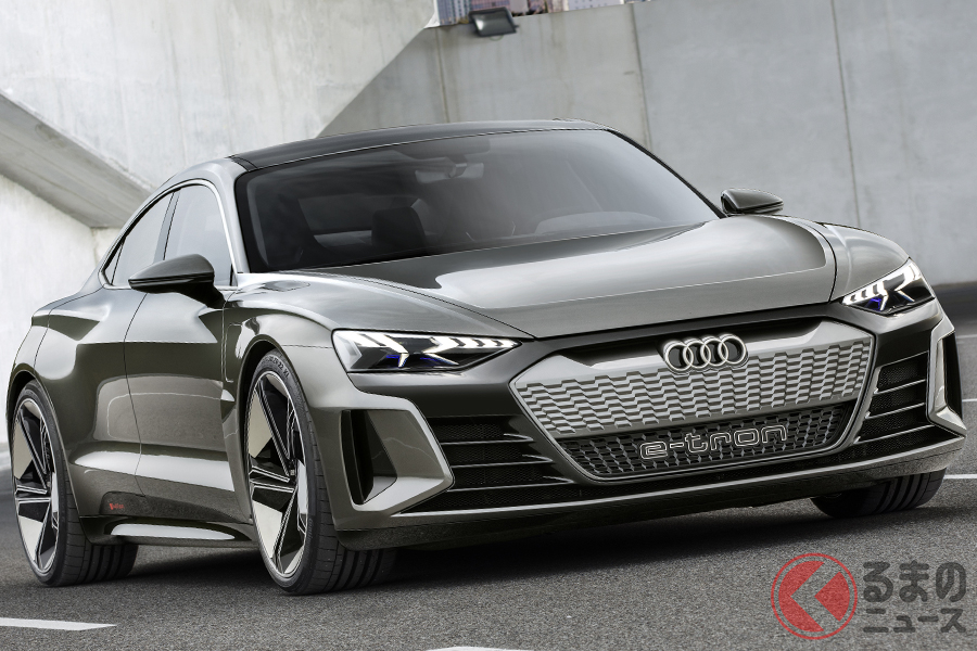 2018年に登場したアウディ「e-tron GTコンセプト」。市販車もほぼこのデザインで登場するという