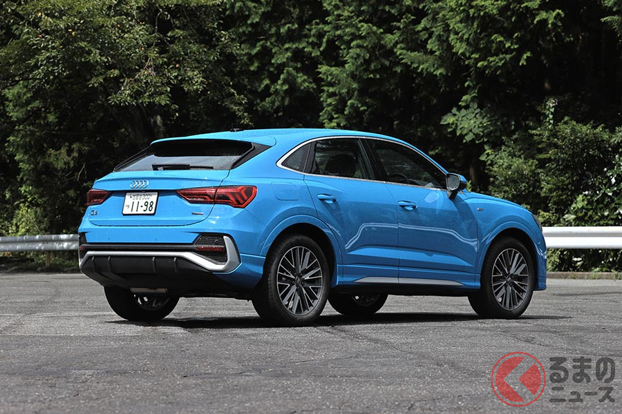 アウディ「Q3スポーツバック 35TDIクワトロ Sライン」。ボディカラーはターボブルー