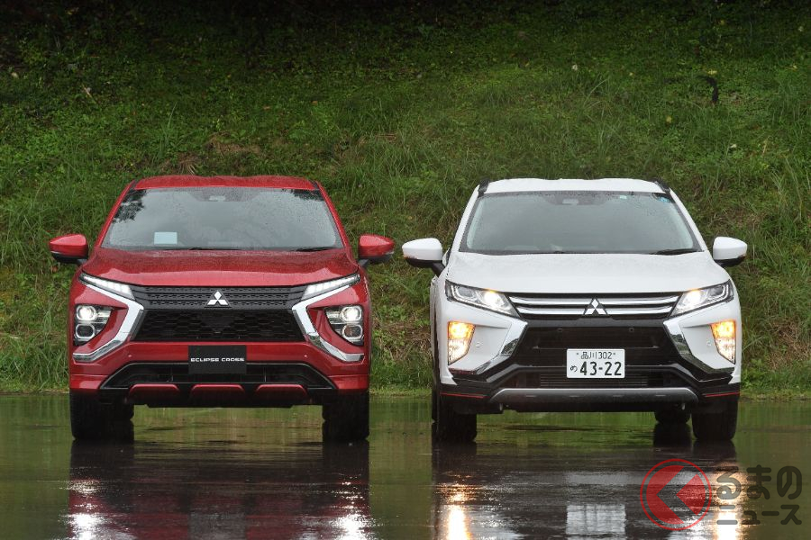 新型「エクリプスクロス PHEV」と従来型エクリプスクロス(ディーゼル仕様)」