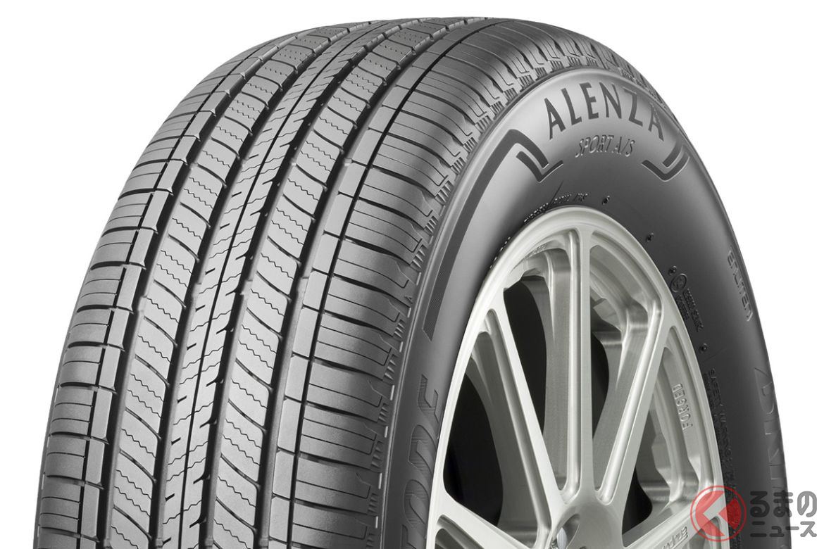 日産新型「ローグ」の新車装着タイヤ、ブリヂストン「アレンザスポーツA／S」。新タイヤ技術「エンライトン」が採用されている