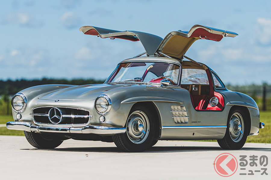 『死刑台のエレベーター』などの映画の劇中車としても登場し、一世を風靡したメルセデス・ベンツ「300 SL ガルウイング」(C)2020 Courtesy of RM Sotheby's