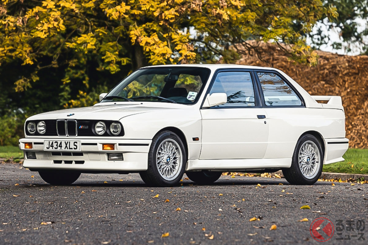 完璧なるオリジナルコンディションの2.3リッター、レーシングパターンのE30M3は、約910万円で落札。スポエボよりもエンジンのフィーリングがよいとされる2.3リッターモデルは、今後さらに見直されるかもしれない(C)SILVERSTONE AUCTIONS