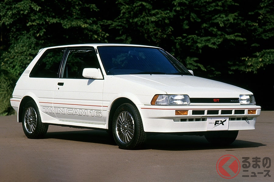 「カローラシリーズ」の派生車「カローラFX」には「4A-G型」を横置きに搭載