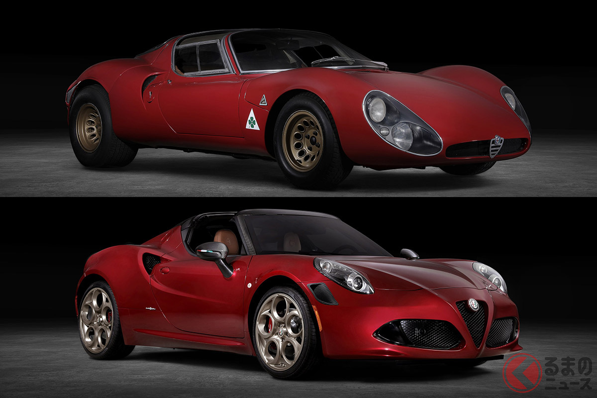 1967年のアルファ ロメオ「33ストラダーレ」にインスパイアを受けた「4Cスパイダー 33ストラダーレ・トリビュート」は、「4Cスパイダー」の最終生産モデルとなる