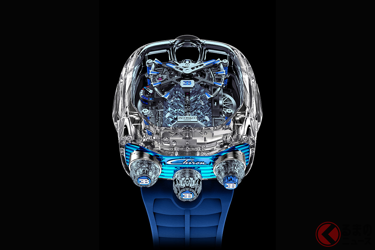 ブガッティ・シロン・トゥールビヨン「サファイアクリスタル」ブルー