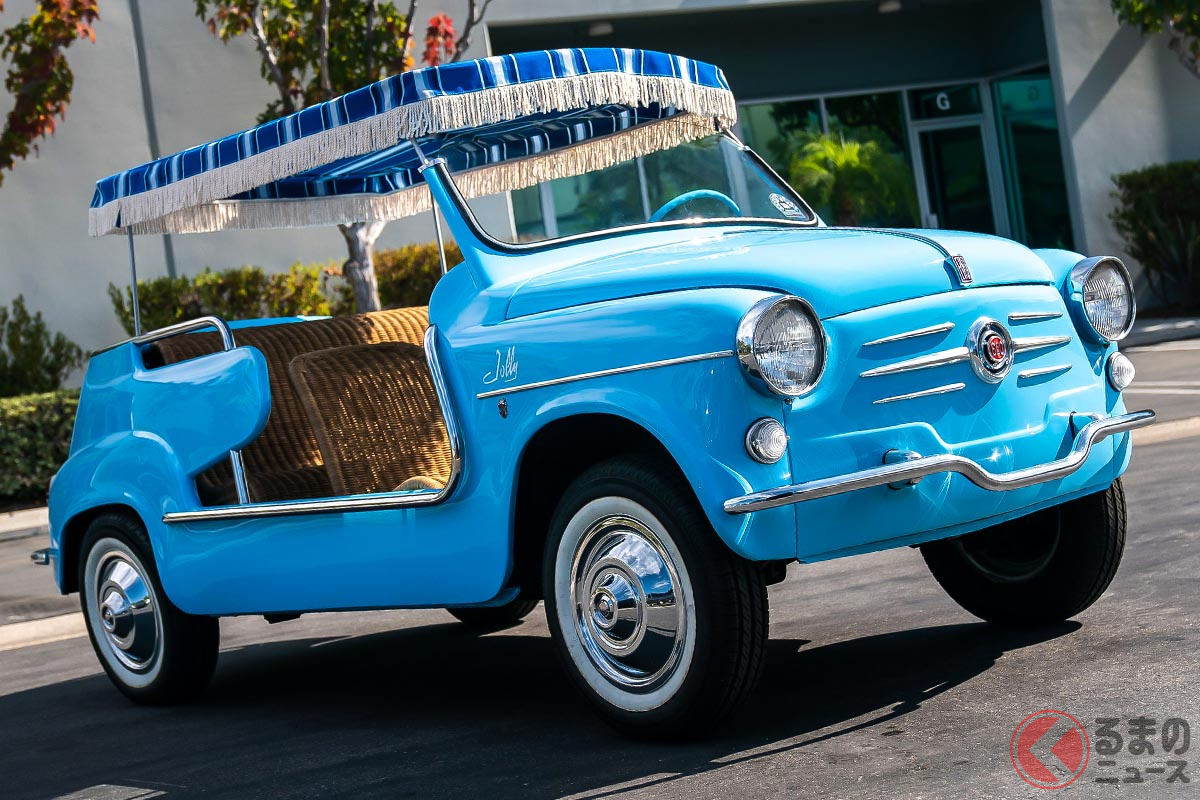 ギア・ジョリーは、イタリアの自動車界では「スピアッジャ(Spiaggia:デッキチェア)」というジャンルで呼ばれる「ビーチカー」の代表格だ(C)2020 Courtesy of RM Sotheby's