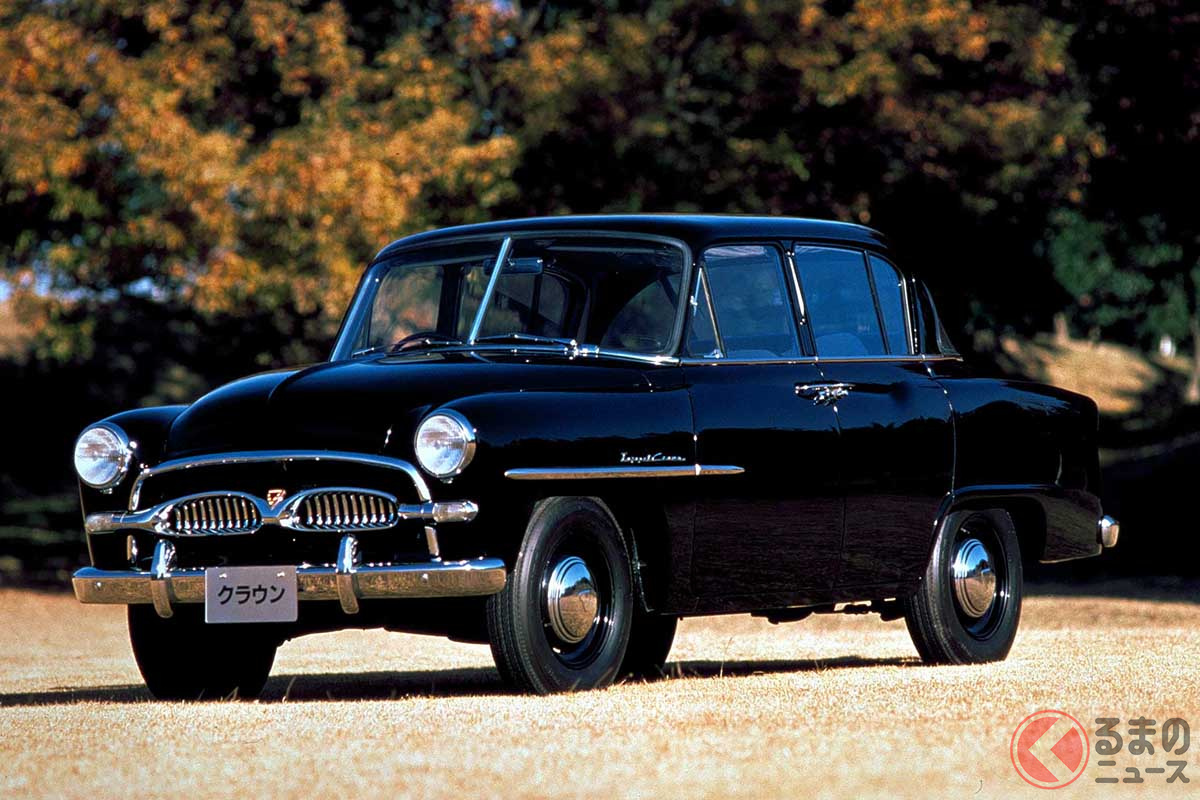 1955年1月1日に発売されたトヨタ初代「クラウン」。日本を代表する高級セダンになった