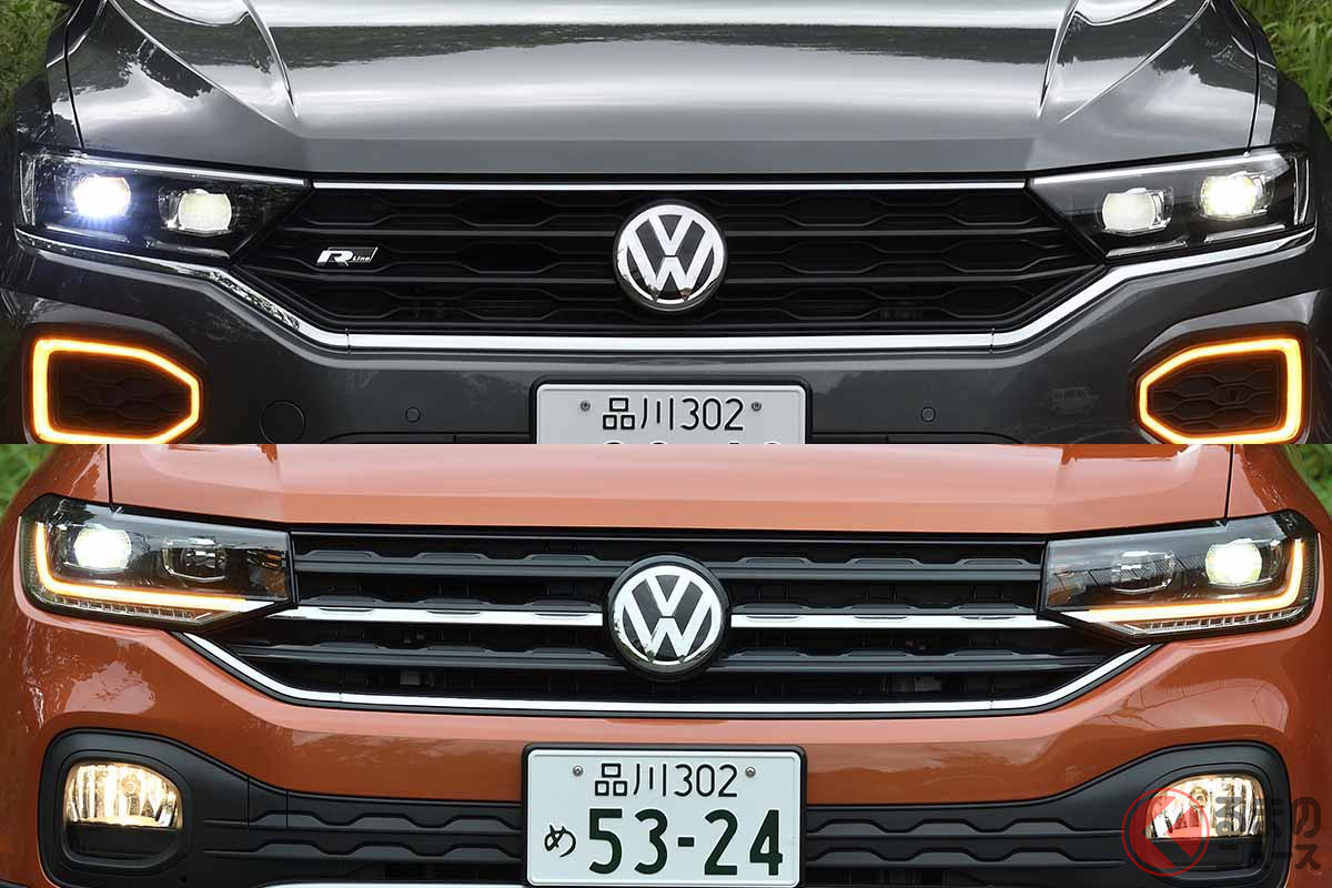 12月4日に一部仕様変更がおこなわれたVW「T-Roc(Tロック:写真上)」と「T-Cross(Tクロス:写真下)」