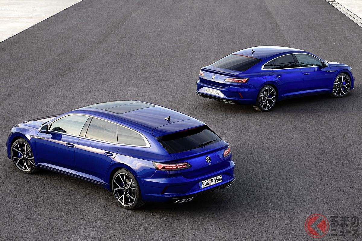 VW新型「アルテオンRシューティングブレーク」と「アルテオンR」