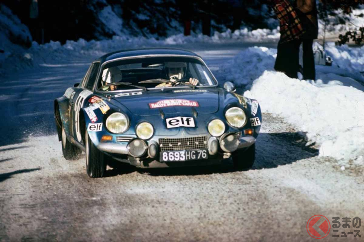 1973年WRC第1戦、ラリー・モンテカルロでのアルピーヌ「A110」