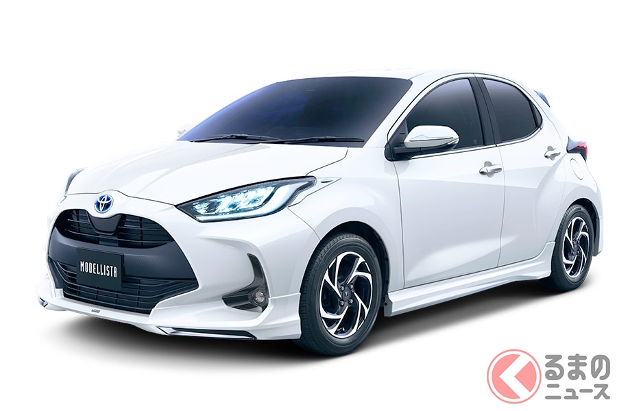 新型「ヤリス」のモデリスタエアロパーツ装着車
