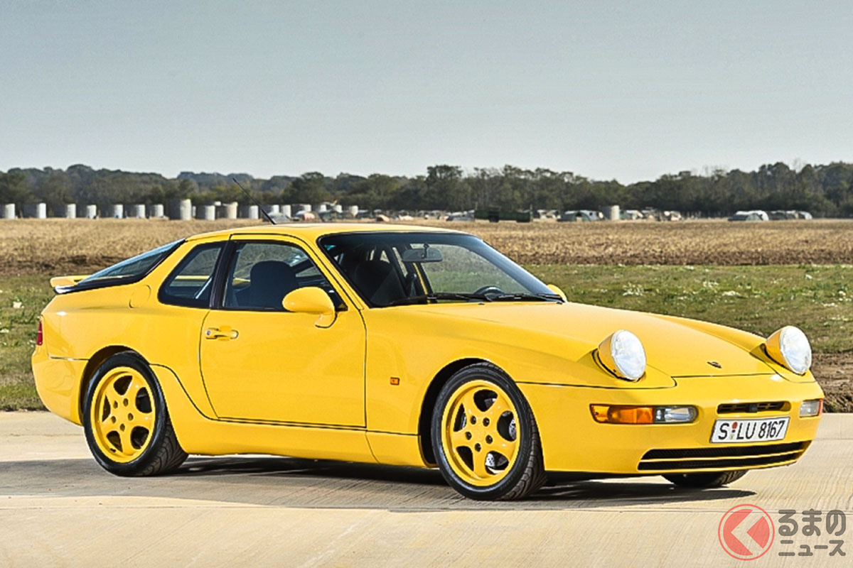 ヘッドライトをポップアップした姿がファニーなポルシェ「968クラブスポーツ」(C)SILVERSTONE AUCTIONS