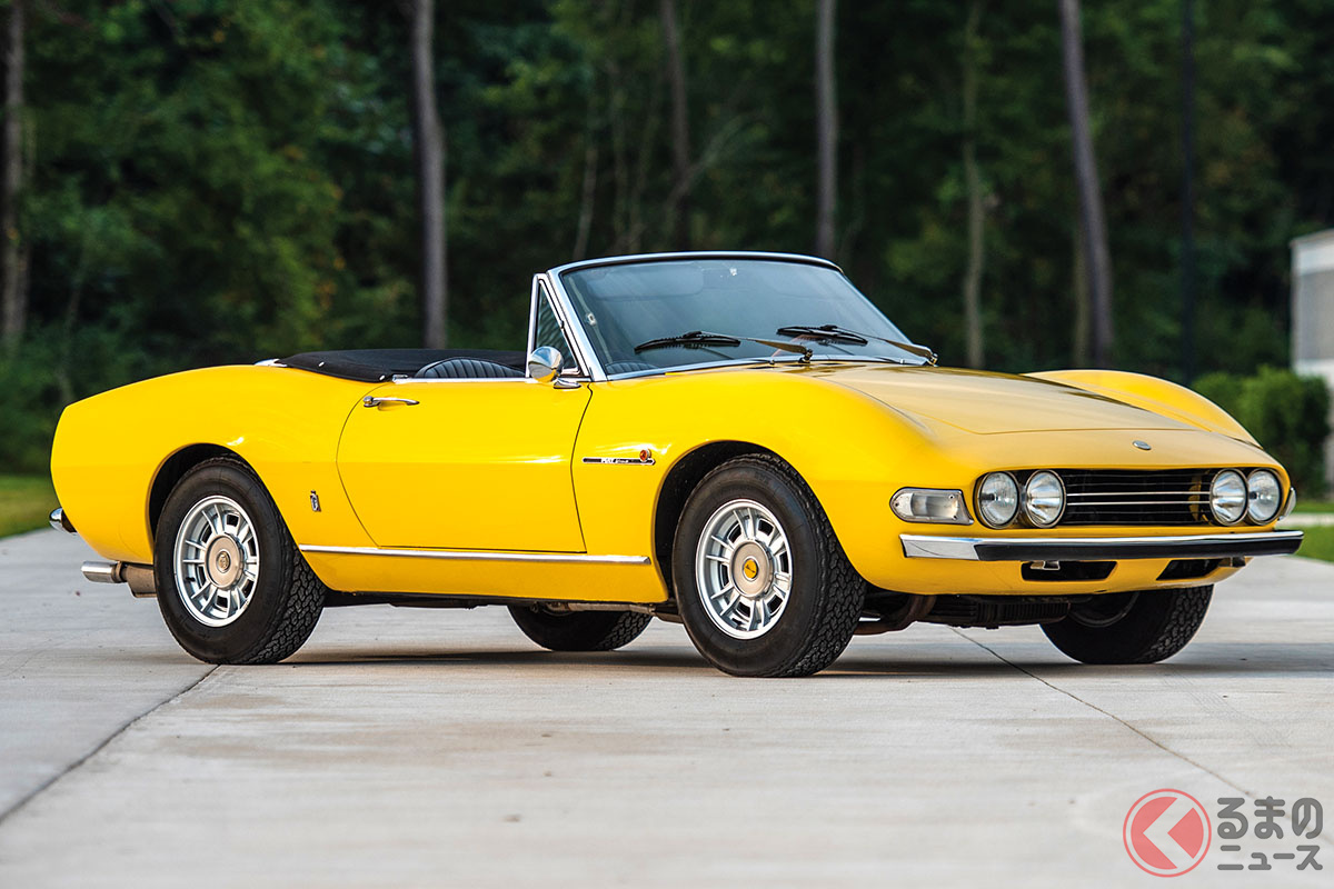 フェラーリ製の心臓部をフロントに搭載した高級スポーツカー、フィアット「ディーノ・スパイダー2400」(C)2020 Courtesy of RM Sotheby's