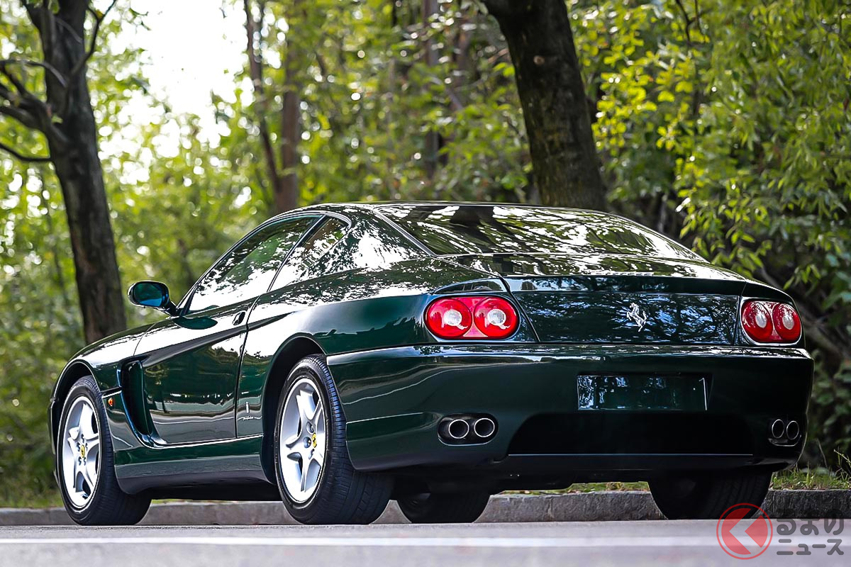 イングリッシュ・グリーンという渋色のボディカラーのフェラーリ「456 GT」(C)2020 Courtesy of RM Sotheby's