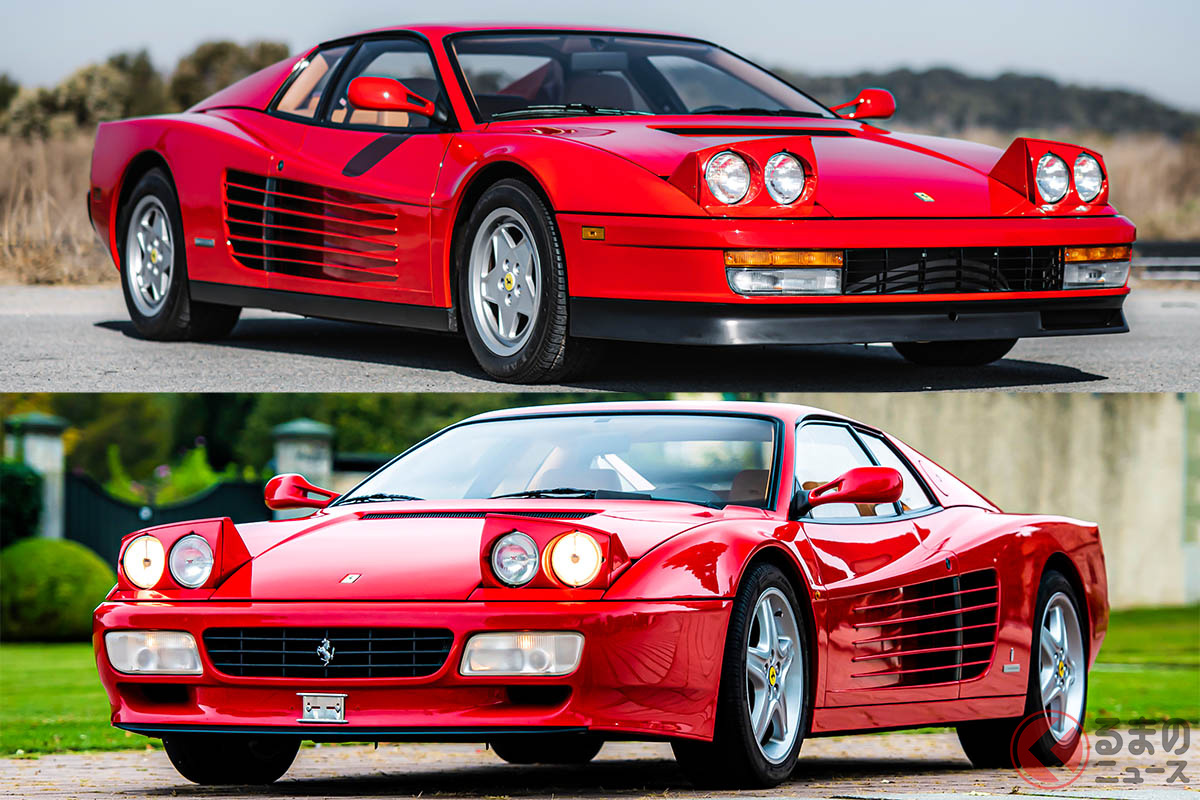 外観上は大きな変化を見ることはできないが、中身は大幅に変化している。「テスタロッサ」(上)と「512TR」(下)(C)2020 Courtesy of RM Sotheby's