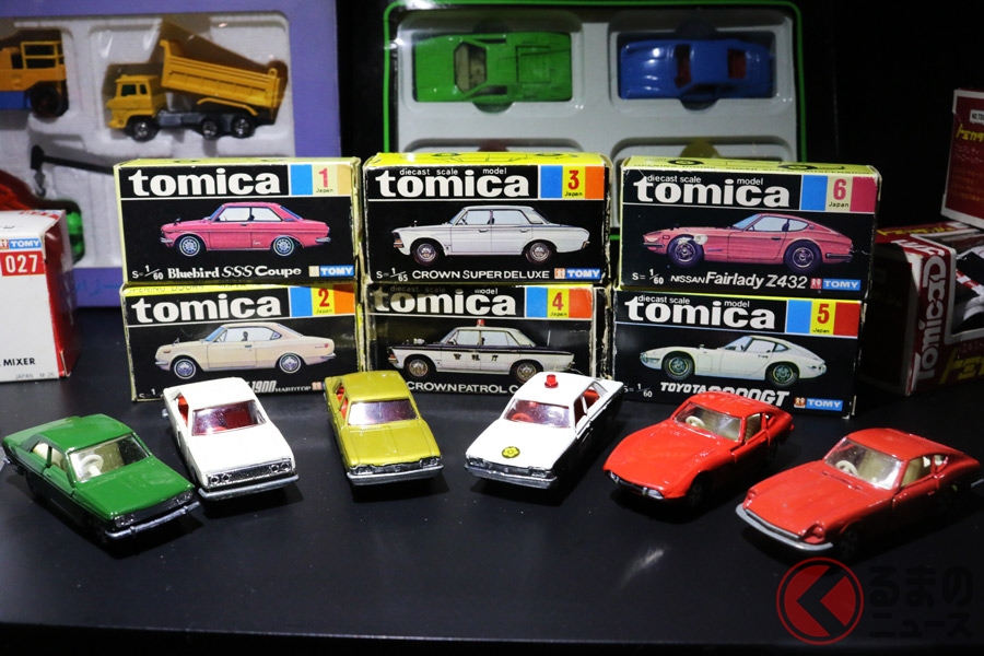 1970年に発売された初代トミカ6車種