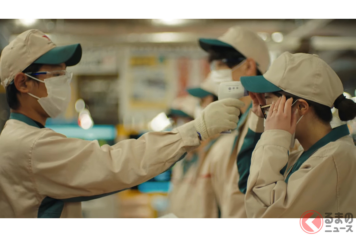 動画では、550万人いるとされる自動車関連事業の従業員の様子も紹介された(画像:日本自動車工業会公式YouTubeより)