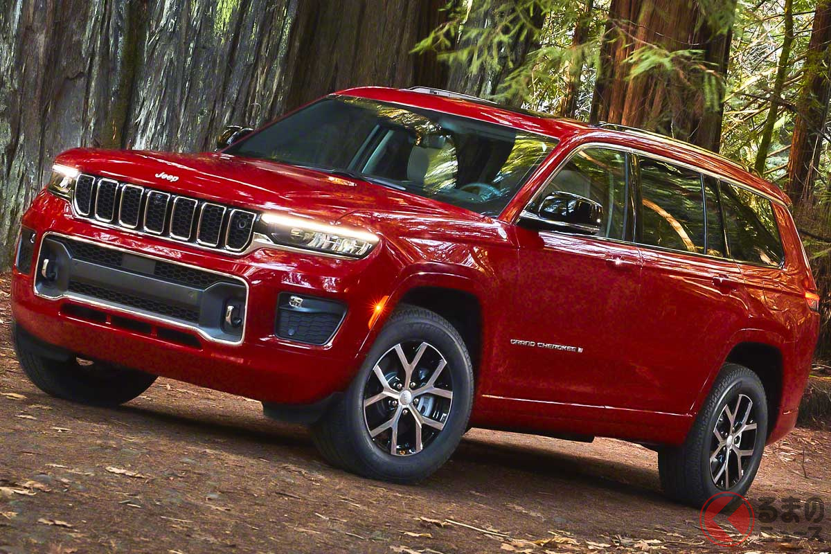 ジープ「グランドチェロキーL」は3列シートとなり、6人乗りと7人乗り仕様とが用意された