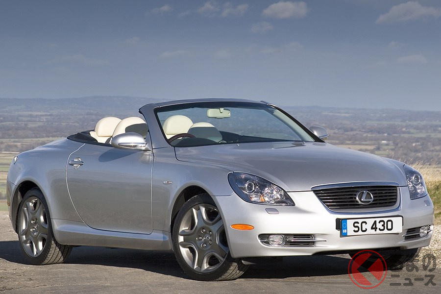 ラグジュアリーなクーペカブリオレになった4代目「ソアラ」(画像は欧州仕様のレクサス「SC」)