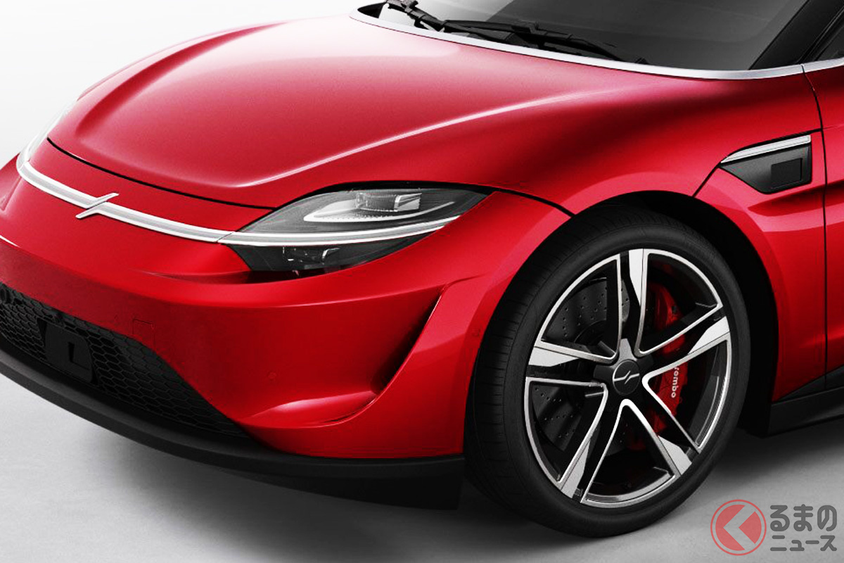 ソニーが公道試乗を開始した試作車「VISION-S」(画像:ソニー公式ウェブサイトより)