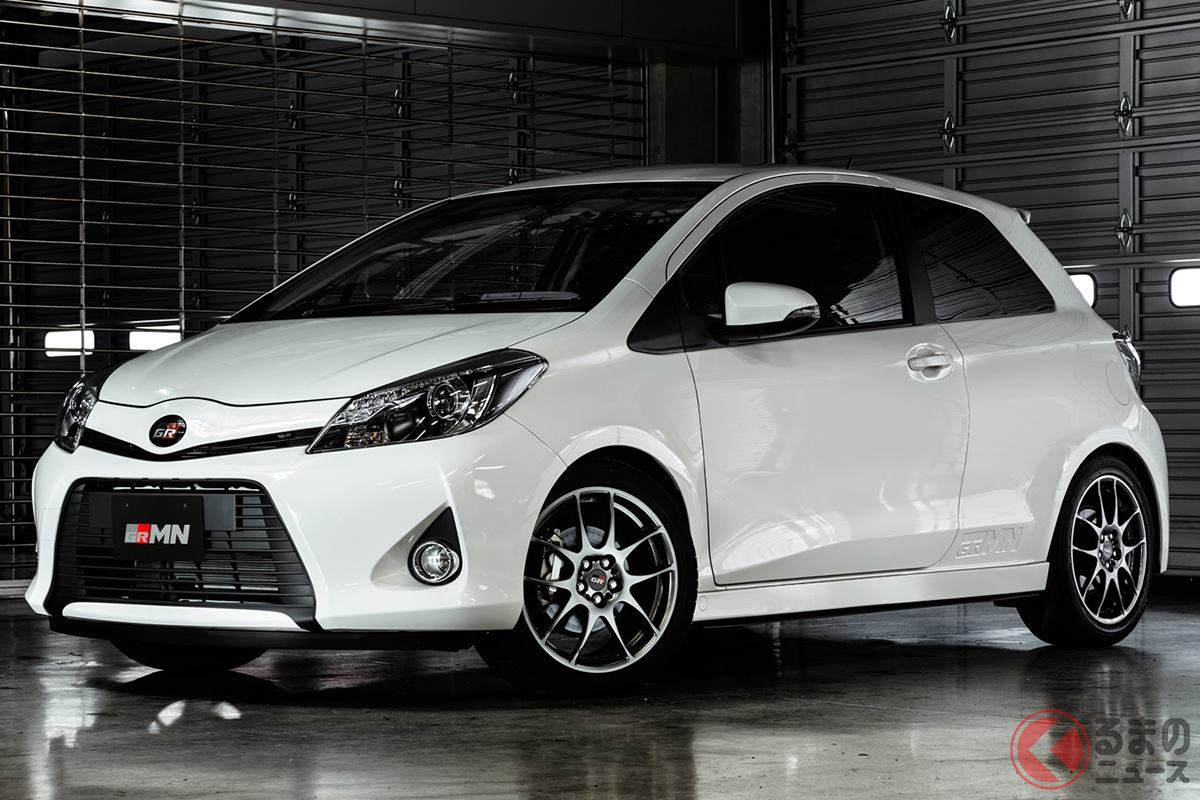 ターボチャージャーが装着されたコンプリートカーの「ヴィッツ“GRMN Turbo”」
