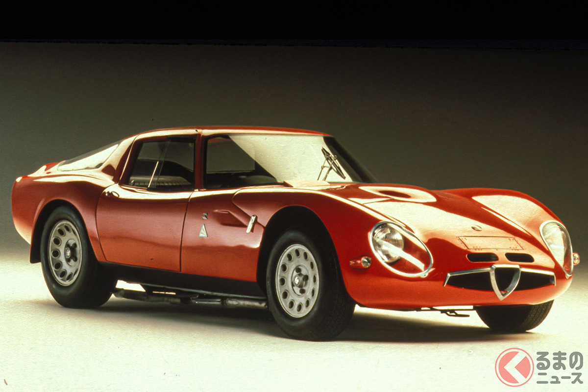 ボディ全身をさらに低めて全高1060mmとすることで空力効果を狙った「ジュリアTZ2」(1965年)