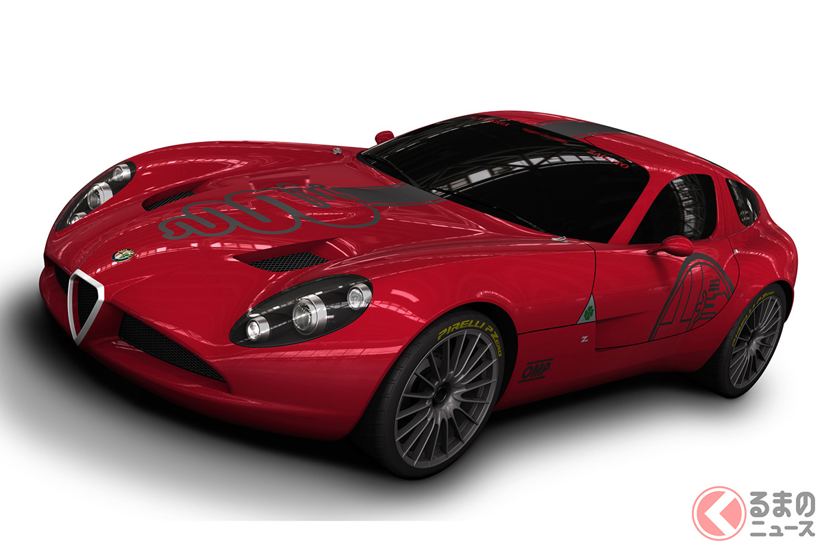 全長4345mm×全幅1944mm×全高1200mmのボディに、4.2リッターV型8気筒エンジンをフロントミッドシップに搭載した「TZ3コルサ」