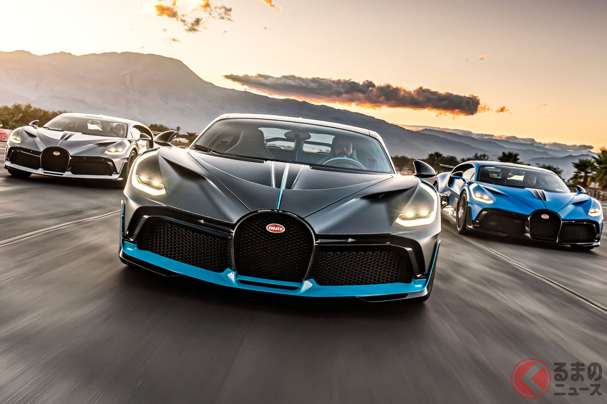 ブガッティ「ディーヴォ」が、3台揃ってサーキットラン
