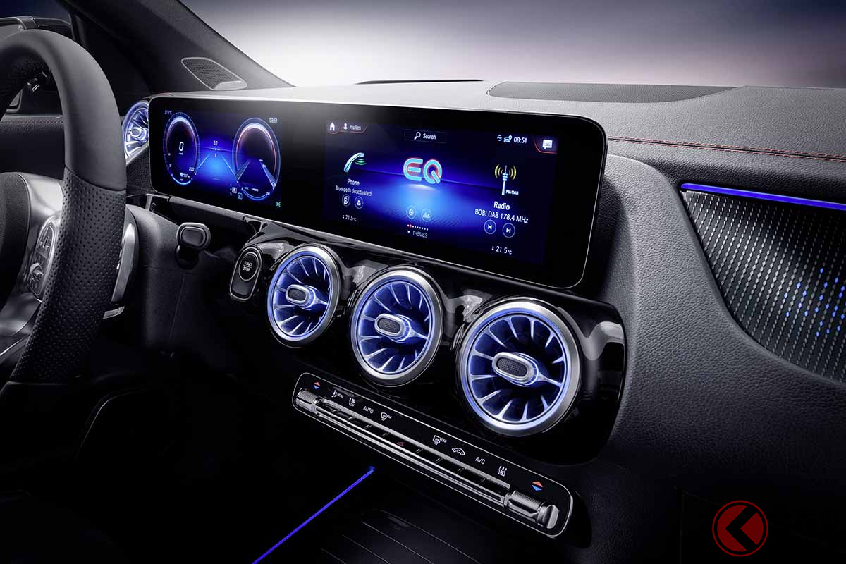新型メルセデス・ベンツ「EQA」のインテリア