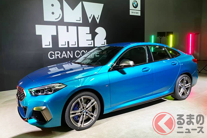 BMW2シリーズグランクーペ。後ろのロゴもパックマン仕様。