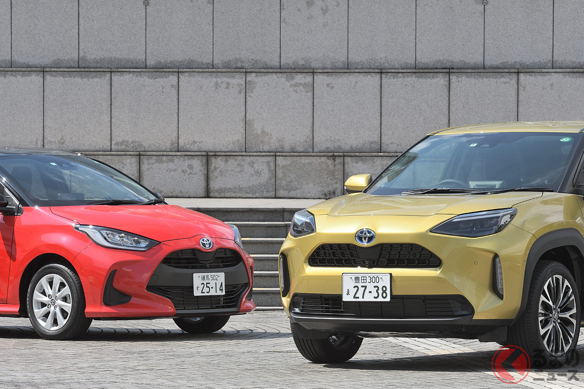 ヤリスとヤリスクロスではハイブリッド車の比率が異なる?