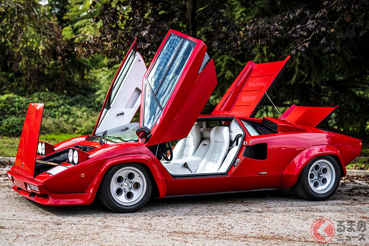 第1次スーパーカーブームでは、フェラーリ「512BB」と双璧をなす人気を誇ったランボルギーニ「カウンタック」C)2020 Courtesy of RM Sotheby's