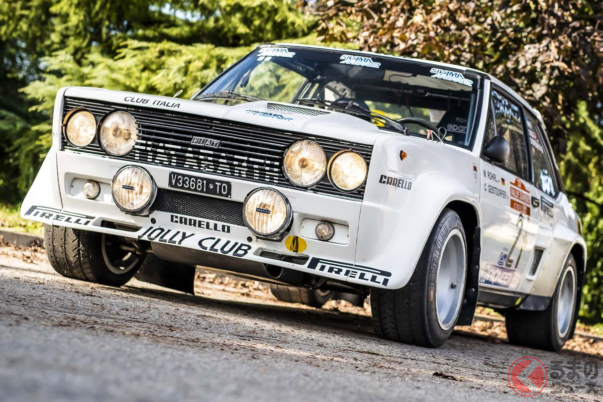 オークションに出品されたフィアット131アバルトラリーは、1980年式のワークスマシンそのものである(C)2020 Courtesy of RM Sotheby's