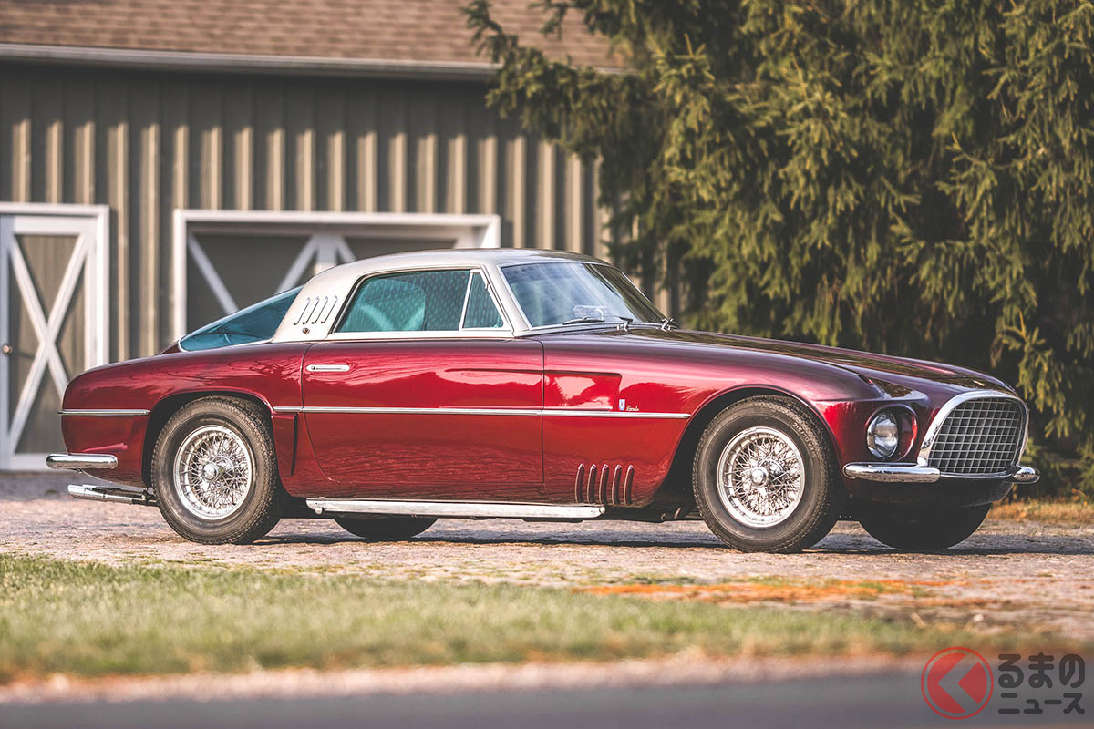 ヴィニャーレが架装したフェラーリ「375アメリカ」は、ピニンファリーナとはまた違った威風堂堂たる迫力がある(C)2020 Courtesy of RM Sotheby's