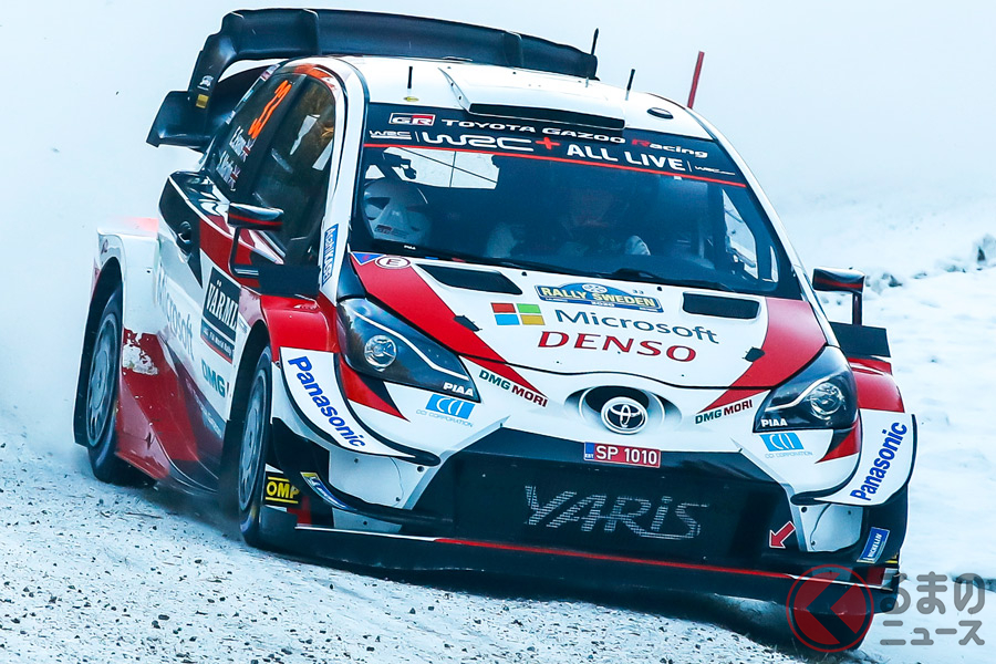 優勝したエルフィン・エバンス/スコット・マーティン組のヤリスWRC