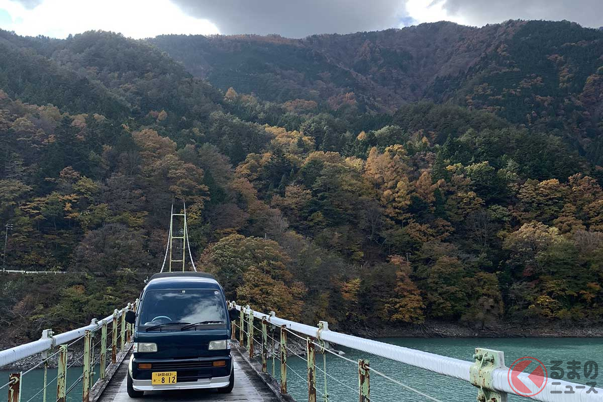 クルマで渡れるつり橋「井川大橋」(画像提供：＠HopeFilter)