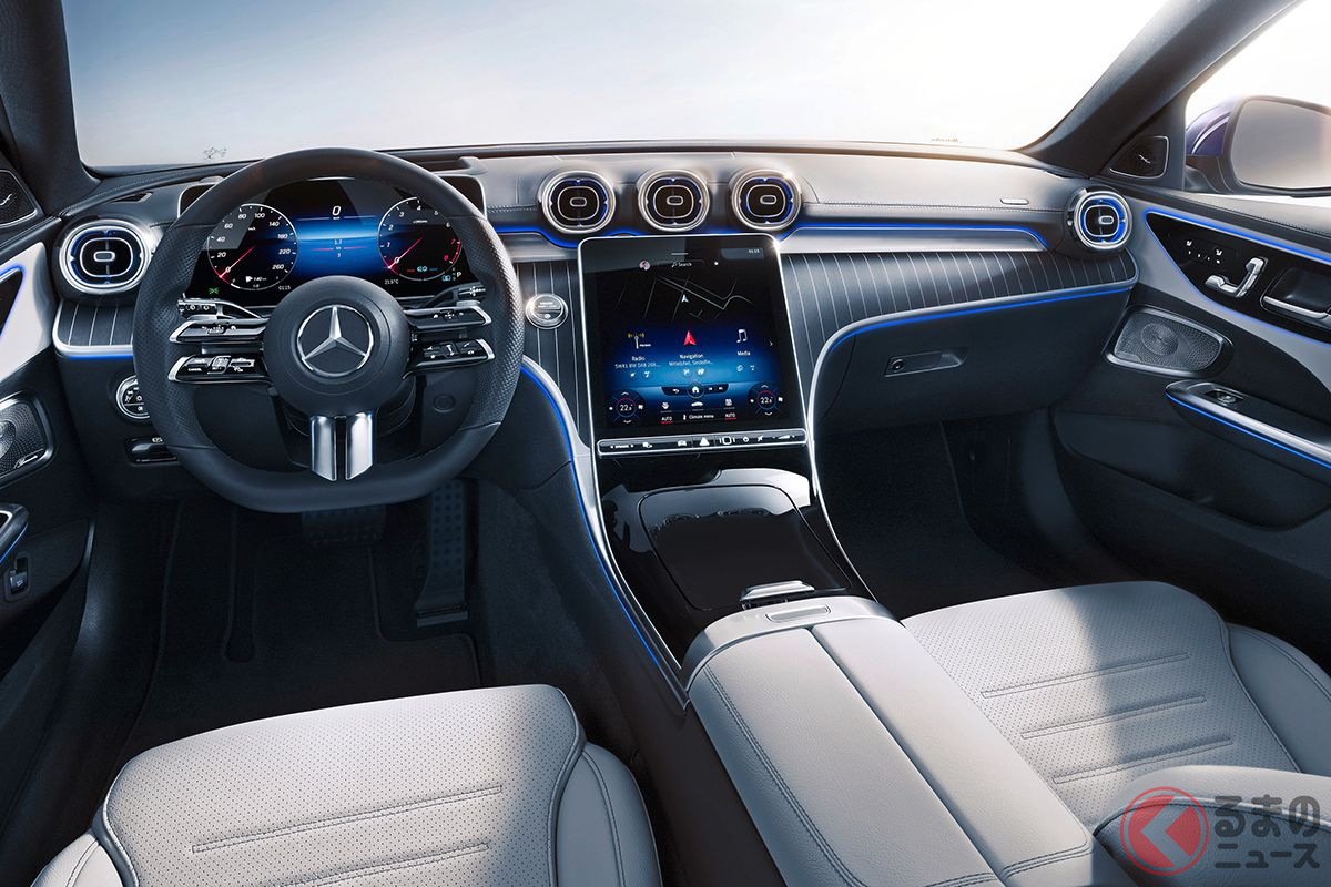 メルセデス・ベンツ新型「Cクラス」のインパネ