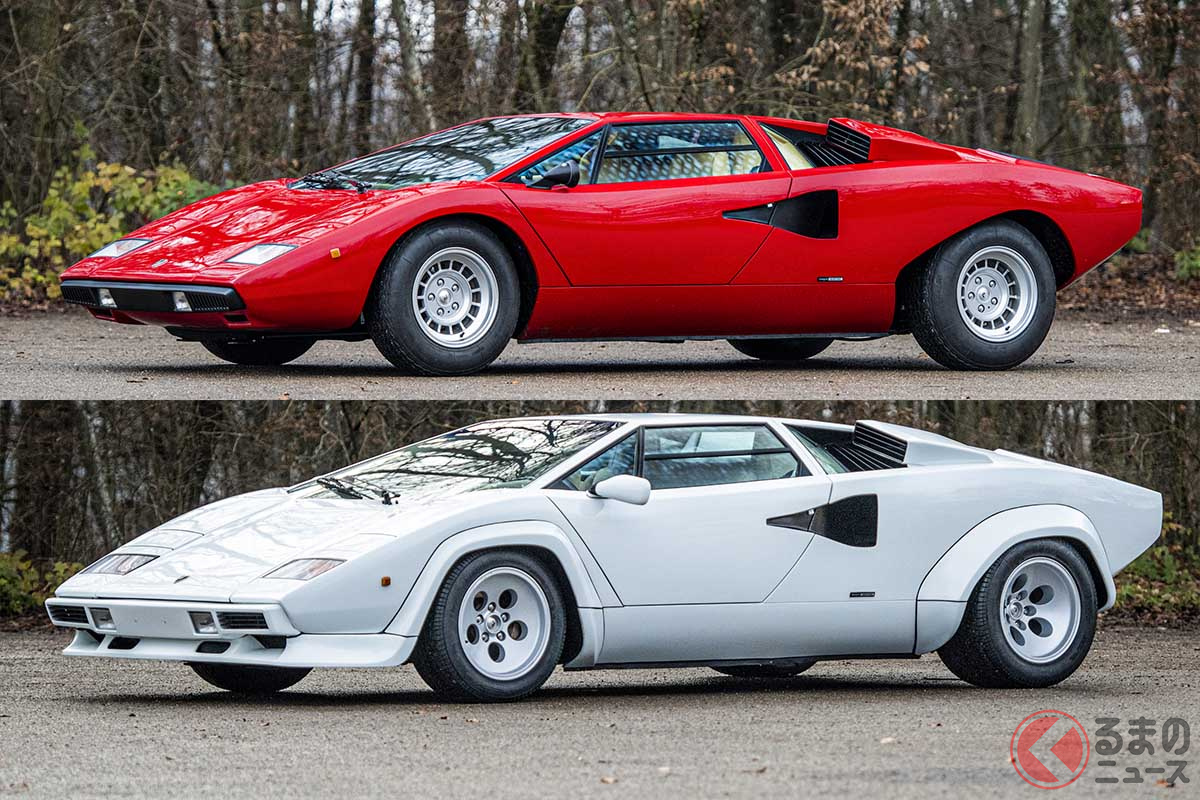 人気の高いランボルギーニ「カウンタック」だが、オークション・マーケットで高額なのは初期の「カウンタックLP400」である(C)2021 Courtesy of RM Sotheby's